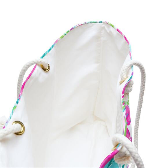 Vibrant Floral Weekender Bag, Beach Tote, Travel Bag, Vacation Carryall - Picture 5 of 5